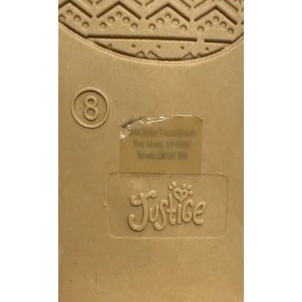 Justice Sandals Size 8 Big Girl